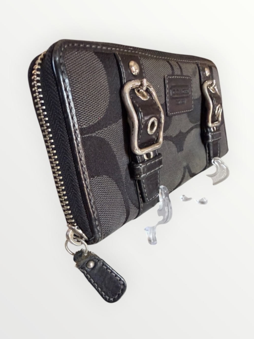 Coach Vintage Zoe Jacquard Zip Wallet - Picture 2 of 6